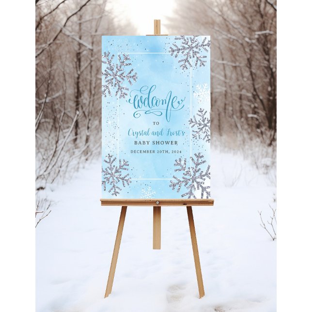 Affiche Panneau de bienvenue Flocon de neige Merveilleux N (Créateur téléchargé)