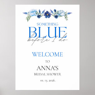 Affiche Panneau de Bienvenue Floral pour une Baby Shower "