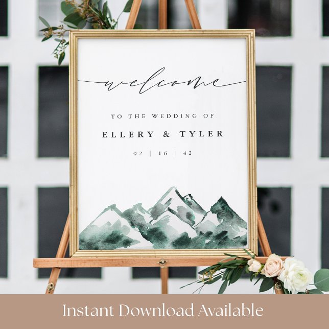 Affiche Panneau de bienvenue imprimable pour mariage à la  (Créateur téléchargé)