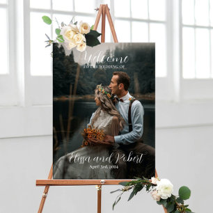 Affiche Panneau de bienvenue mariage avec photo