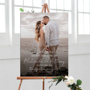 Affiche Panneau de bienvenue mariage avec photo