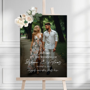 Affiche Panneau de bienvenue mariage avec photo