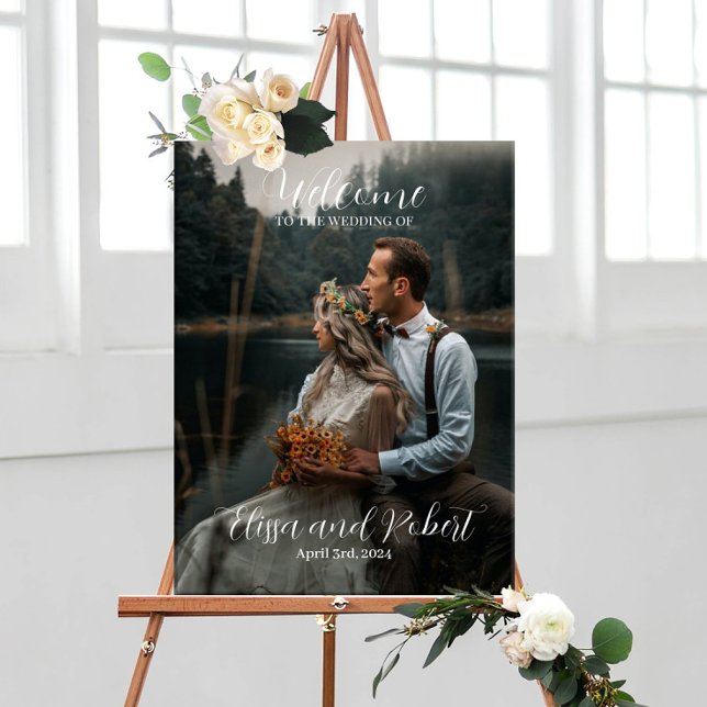 Affiche Panneau de bienvenue mariage avec photo (Créateur téléchargé)