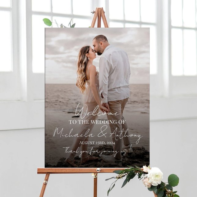 Affiche Panneau de bienvenue mariage avec photo (Créateur téléchargé)