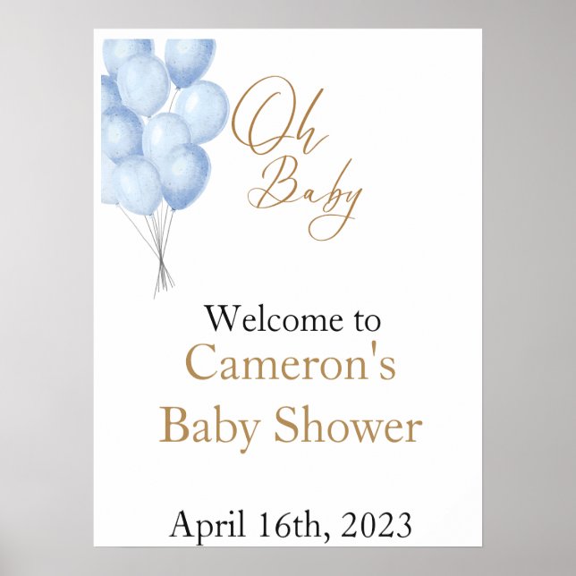 Affiche Panneau de bienvenue Oh Bébé (Devant)