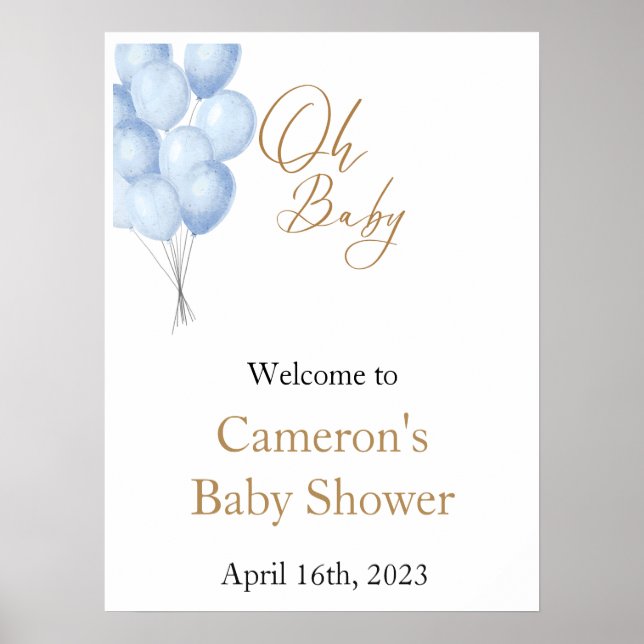 Affiche Panneau de bienvenue Oh Bébé (Devant)