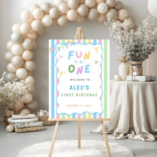 Affiche Panneau de bienvenue personnalisé Fun to Be One