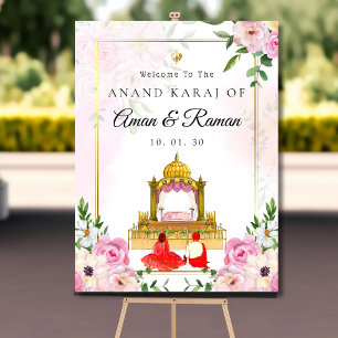 Affiche Panneau de bienvenue Pink Anand Karaj