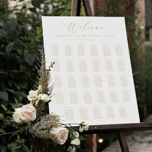Affiche Panneau de bienvenue pour 29 tables Plan de table