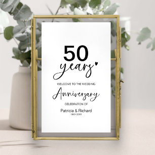 Affiche Panneau de bienvenue pour anniversaire de mariage