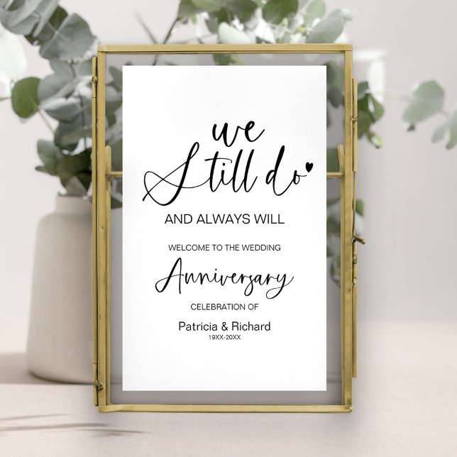 Affiche Panneau de bienvenue pour anniversaire de mariage  (Créateur téléchargé)
