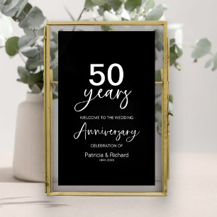 Affiche Panneau de bienvenue pour anniversaire de mariage