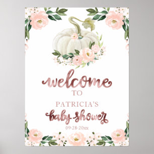Affiche Panneau de bienvenue pour Baby Shower automnal cit