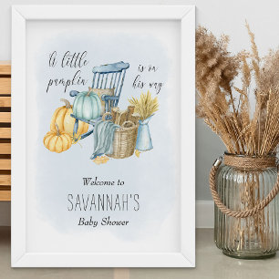 Affiche Panneau de bienvenue pour Baby Shower automnal Lit