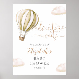 Affiche Panneau de bienvenue pour Baby Shower avec ballon