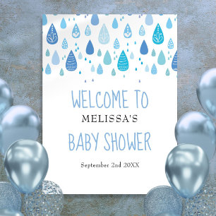 Affiche Panneau de bienvenue pour Baby Shower avec des gou