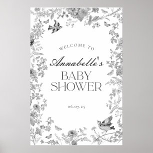Affiche Panneau de bienvenue pour Baby Shower avec toile d