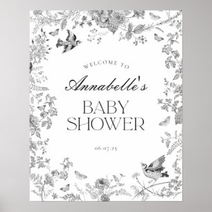 Affiche Panneau de bienvenue pour Baby Shower avec Toile d