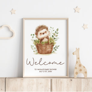 Affiche Panneau de bienvenue pour Baby Shower avec un ador