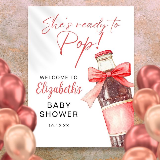 Affiche Panneau de bienvenue pour Baby Shower Bouteille de (Créateur téléchargé)
