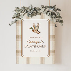 Affiche Panneau de bienvenue pour baby shower Canard colve