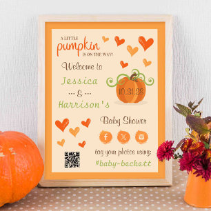 Affiche Panneau de bienvenue pour Baby Shower Cute Little