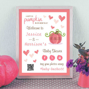Affiche Panneau de bienvenue pour Baby Shower Cute Little