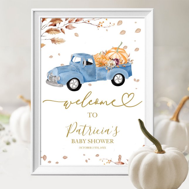 Affiche Panneau de bienvenue pour Baby Shower d'automne à  (Créateur téléchargé)