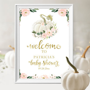 Affiche Panneau de Bienvenue pour Baby Shower d'Automne Ci