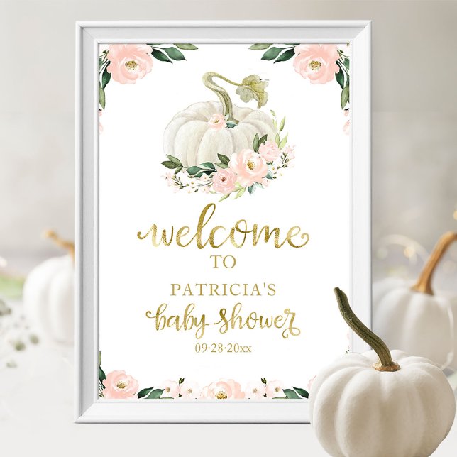 Affiche Panneau de Bienvenue pour Baby Shower d'Automne Ci (Créateur téléchargé)