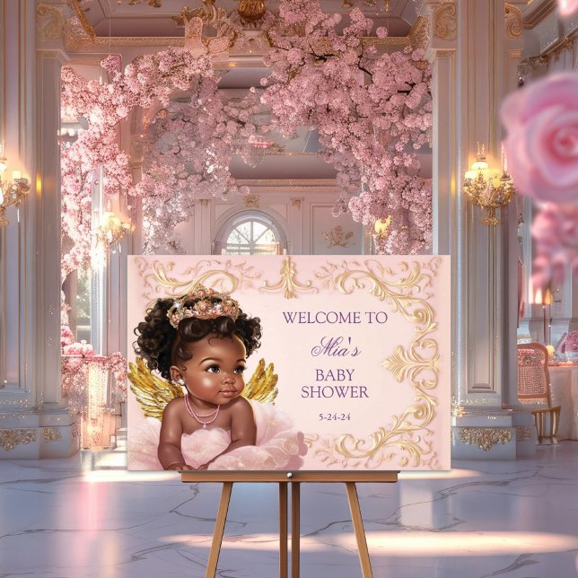 Affiche Panneau de bienvenue pour Baby Shower de Princesse (Créateur téléchargé)