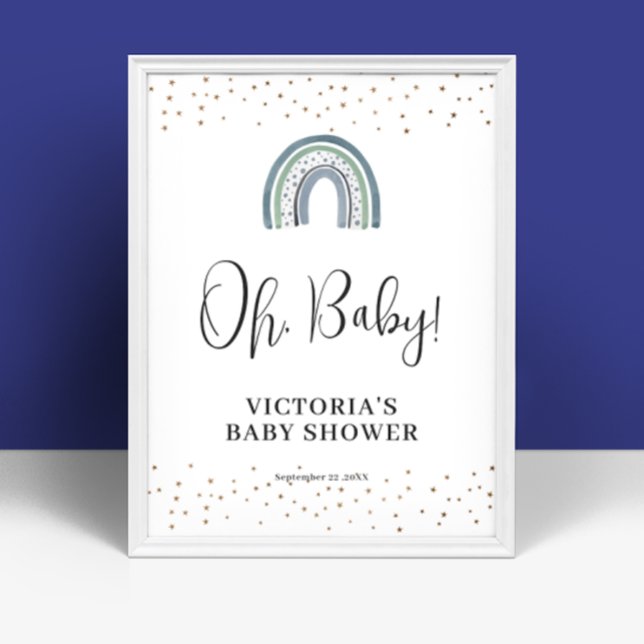Affiche Panneau de bienvenue pour Baby Shower Garçon Arc-e (Créateur téléchargé)