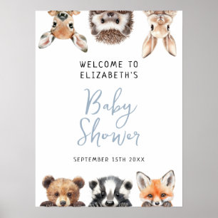 Affiche Panneau de bienvenue pour Baby Shower Garçon Migno