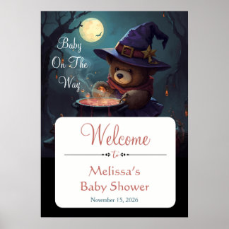 Affiche Panneau de bienvenue pour Baby Shower Halloween Ou