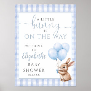Affiche Panneau de bienvenue pour Baby Shower Little Bunny