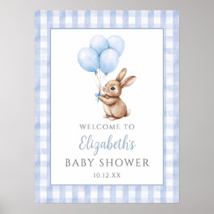 Affiche Panneau de bienvenue pour Baby Shower Little Bunny