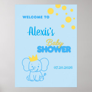 Affiche Panneau de bienvenue pour Baby Shower Little Princ