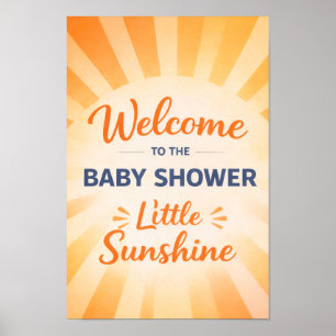 Affiche Panneau de bienvenue pour Baby Shower Little Sunsh