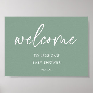 Affiche Panneau de bienvenue pour Baby Shower Moderne Bohè