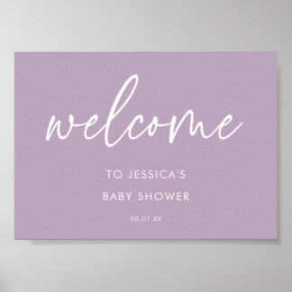 Affiche Panneau de bienvenue pour Baby Shower Moderne Lava