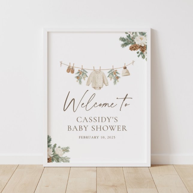 Affiche Panneau de bienvenue pour Baby Shower sur le thème (Créateur téléchargé)