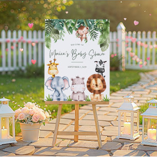 Affiche Panneau de bienvenue pour Baby Shower sur les Anim