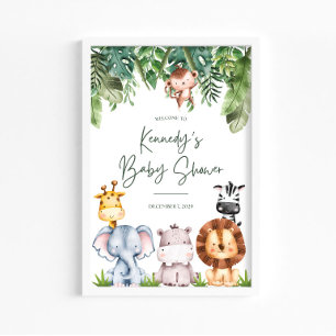 Affiche Panneau de bienvenue pour Baby Shower sur les Anim