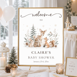 Affiche Panneau de bienvenue pour Baby Shower sur les Anim