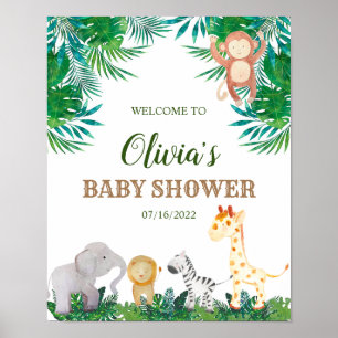 Affiche Panneau de bienvenue pour Baby Shower sur les Anim