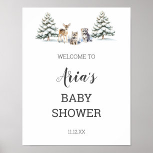 Affiche Panneau de bienvenue pour Baby Shower sur les Anim