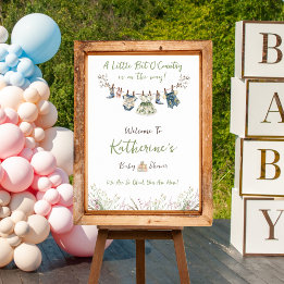 Affiche Panneau de bienvenue pour Baby Shower Wildflower C