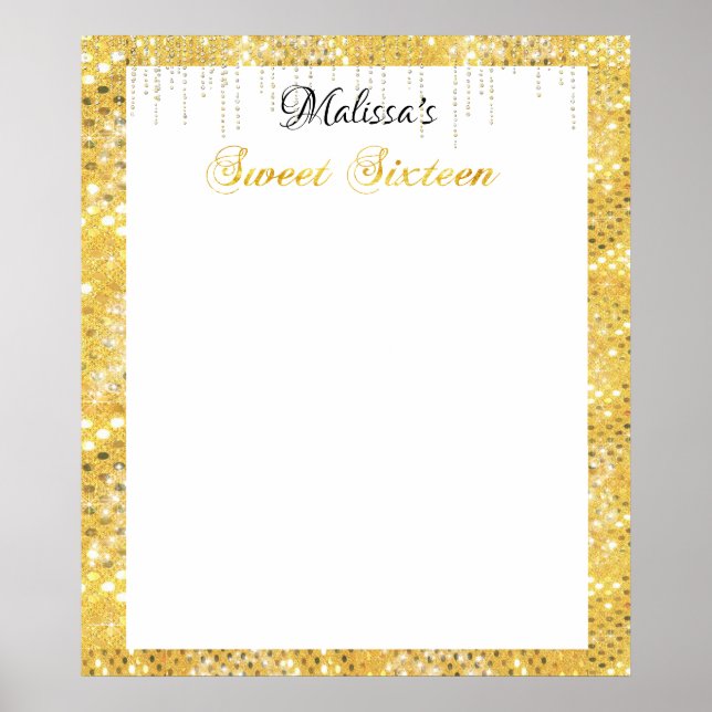 Affiche Panneau de bienvenue pour Bat Mitzvah Sweet Sixtee (Devant)