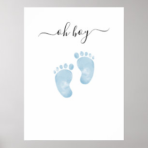 Affiche Panneau de bienvenue pour bébé garçon Baby Shower