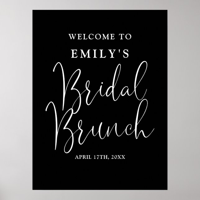 Affiche Panneau de bienvenue pour brunch de mariage en scr (Devant)